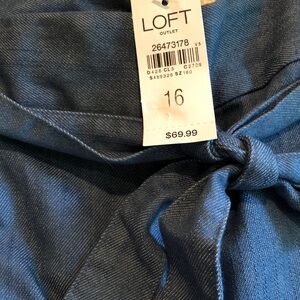 LOFT Chambray Tie-Waist Pants